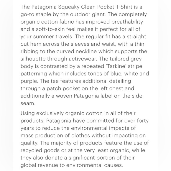Patagonia Squeaky Clean Pocket T Shirt - Picture 7 of 7